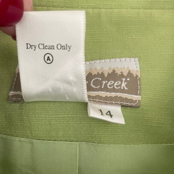 Vintage Coldwater Creek Women Shaket Top 14 Silk Linen Button Up Preppy Career - Picture 11 of 12